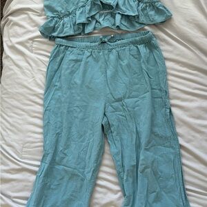 Two piece blue outfit